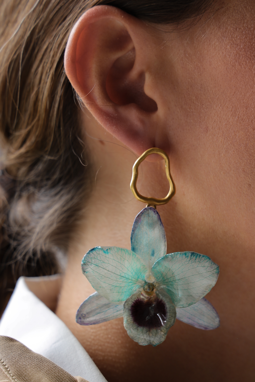 Orchid earrings