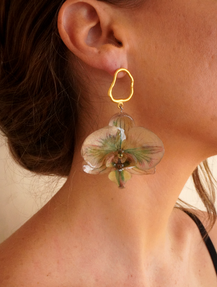 Orchid earrings